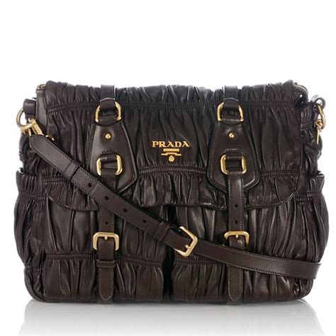 Prada Nappa Gaufre Leather Messenger Bag 